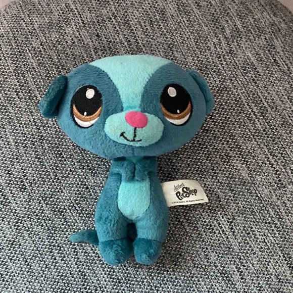 Littlest Pet Shop LPS Blue Mongoose plush Small Plush Stuffed Animal Toy - Picture 1 of 6